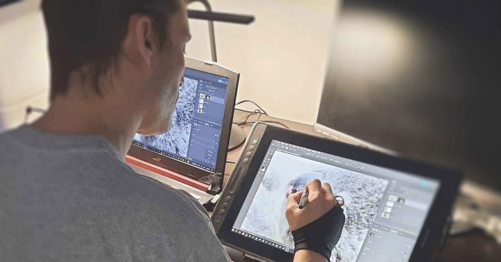 illustration on a graphic tablet